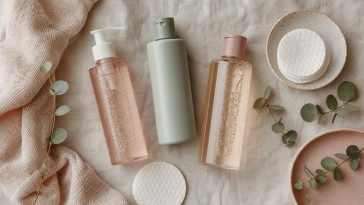 флаконы косметических средств для очищения кожи с правильным pH
