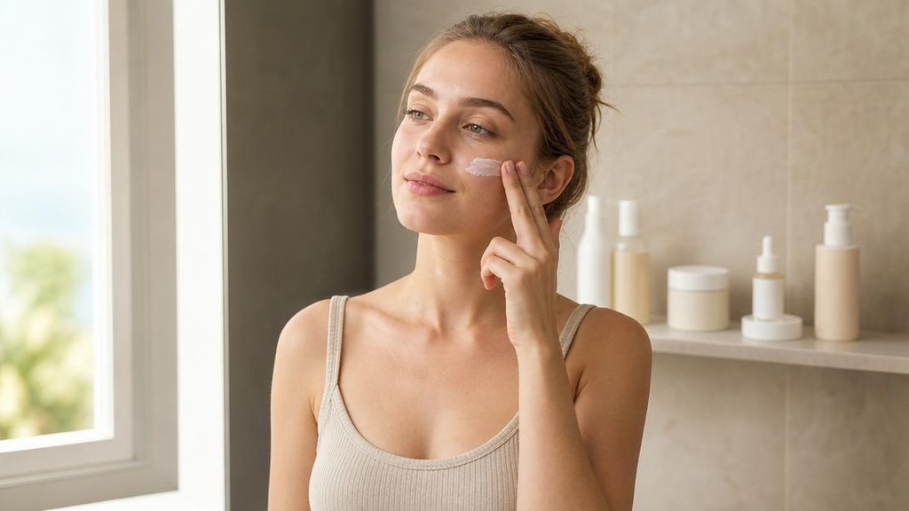 утренний уход с SPF-кремом и косметикой для проблемной кожи